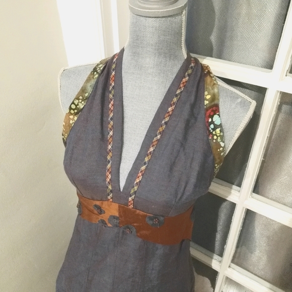 Linen dress - Silk & Linen dress - Picture 5 of 8